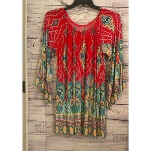 Very nice womens plus 3x tunic top with flutter sleeves